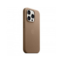 Custodia con Magsafe in Tessuto Fine Woven per iPhone 15 Pro - Grigio Talpa