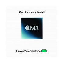 MacBook Pro 14" - Apple M3 chip con 8-core CPU e 10-core GPU, 1TB SSD - Argento