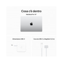 MacBook Pro 14" - Apple M3 chip con 8-core CPU e 10-core GPU, 1TB SSD - Argento