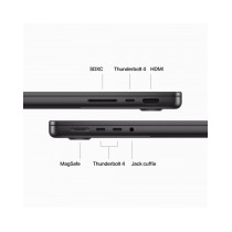 MacBook Pro 14" - Apple M3 Max chip con 14-core CPU e 30-core GPU, 1TB SSD - Nero Siderale