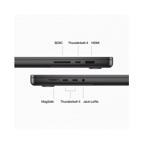 MacBook Pro 16" - Apple M3 Max chip con 16-core CPU e 40-core GPU, 1TB SSD - Nero Siderale