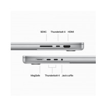 MacBook Pro 16" - Apple M3 Pro chip con 12-core CPU e 18-core GPU, 18GB, 512GB SSD - Argento