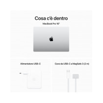 MacBook Pro 16" - Apple M3 Pro chip con 12-core CPU e 18-core GPU, 18GB, 512GB SSD - Argento