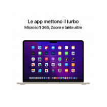 MacBook Air 13" con chip M2 - Galassia - Chip Apple M2 con CPU 8-core e GPU 8-core - RAM 16GB - SSD 256GB - Alimentatore USB-C d