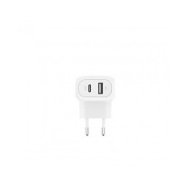 CARICABATTERIA DOPPIA PORTA 30W USB-C PD PPS + 12W USB-A - BIANCO