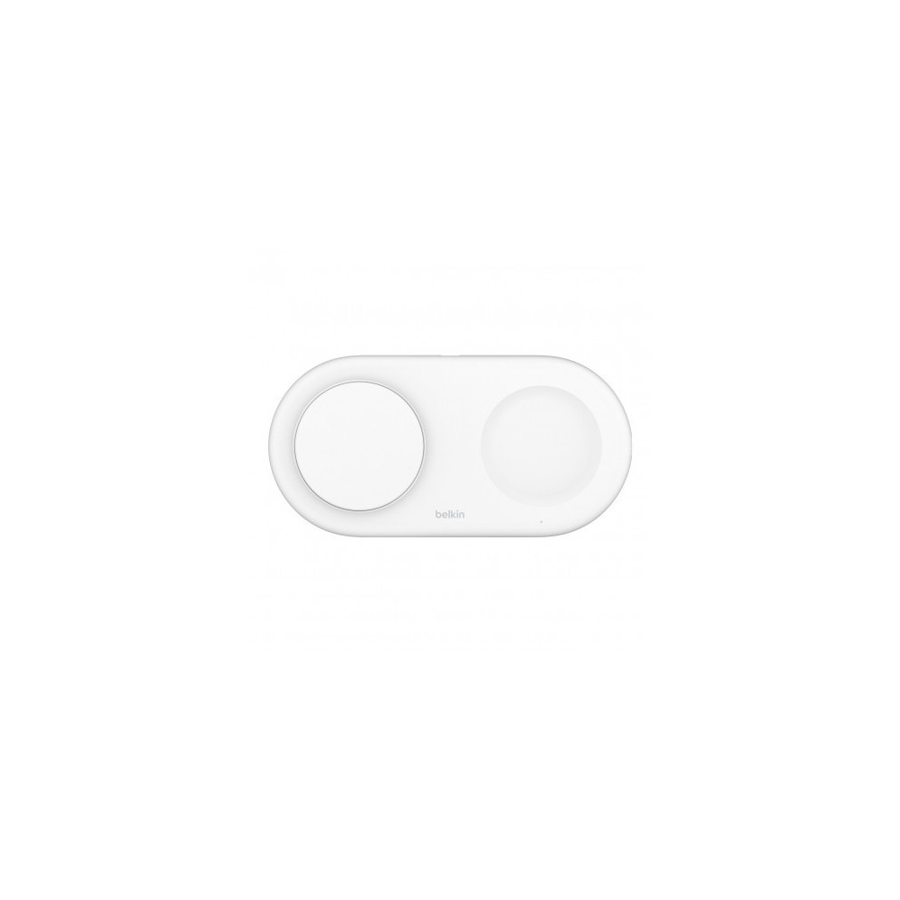 TAPPETINO DI RICARICA WIRLESS MAGNETICO 2IN1 15W QI2 - BIANCO
