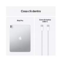 13-inch iPad Pro WiFi + Cellular 2TB (M4) con Vetro nanotexture - Argento