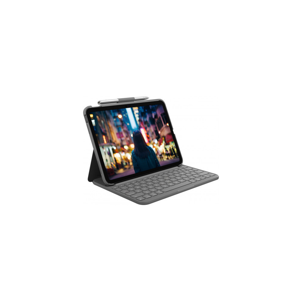 Logitech Slim Folio, custodia con Tastiera Bluetooth per iPad (10ª generazione) - TEDESCA