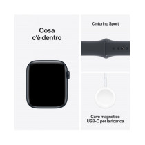 Apple Watch SE GPS + Cellular 44mm Midnight Cassa Alluminio con Cinturino Sport Mezzanotte - M/L
