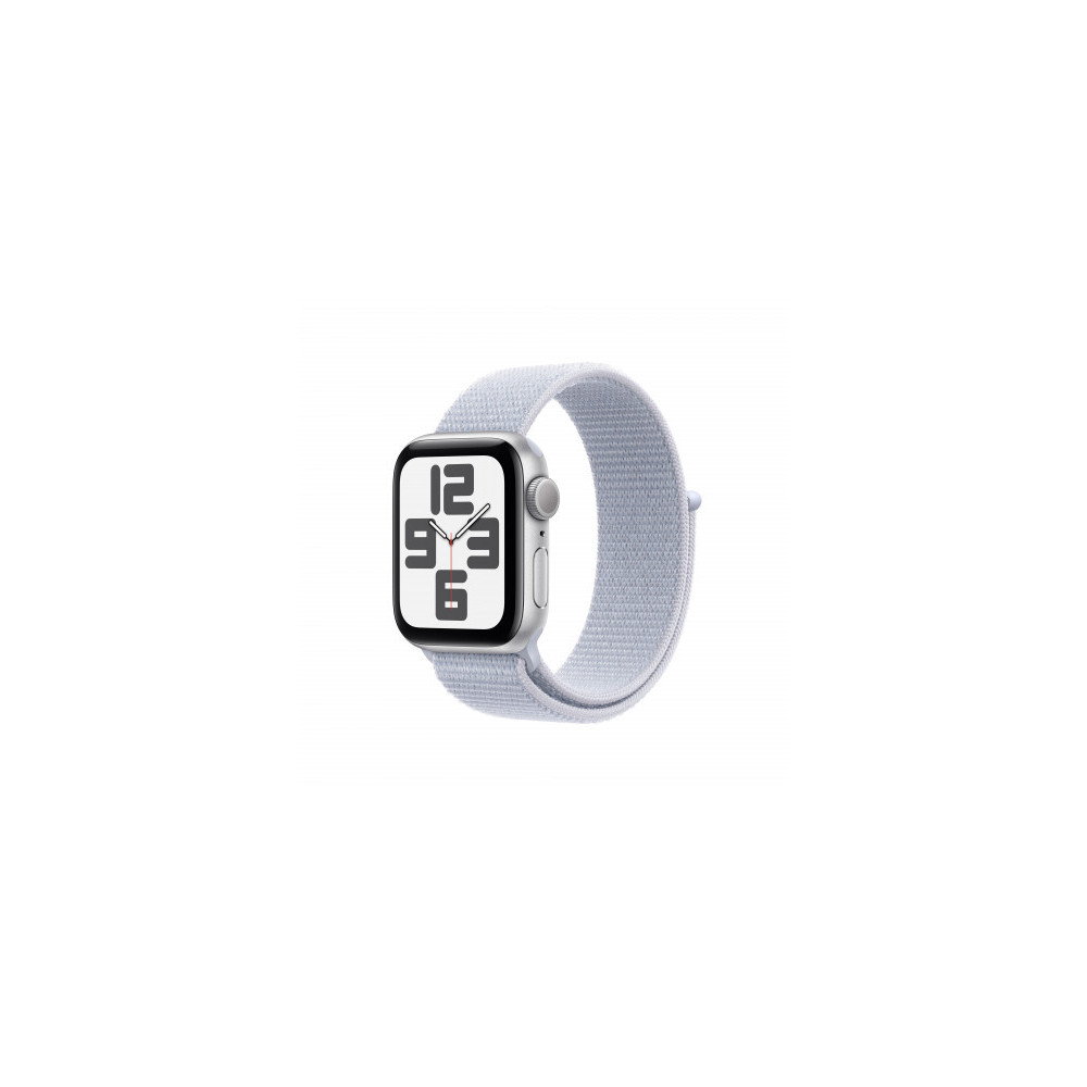 Apple Watch SE GPS 40mm Argento Cassa Alluminio con Cinturino Sport Loop Nuvola Blu