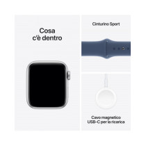 Apple Watch SE GPS 40mm Argento Cassa Alluminio con Denim Sport Band - M/L