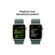 Apple Watch SE GPS 40mm Galassia Cassa Alluminio con Cinturino Sport Loop Lago Verde