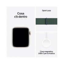 Apple Watch SE GPS 40mm Galassia Cassa Alluminio con Cinturino Sport Loop Lago Verde