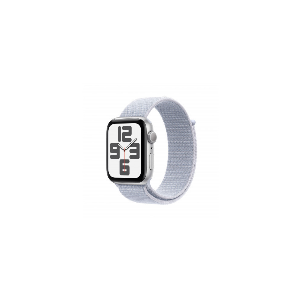 Apple Watch SE GPS 44mm Argento Cassa Alluminio con Cinturino Sport Loop Nuvola Blu