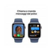 Apple Watch SE GPS 44mm Argento Cassa Alluminio con Denim Sport Band - M/L
