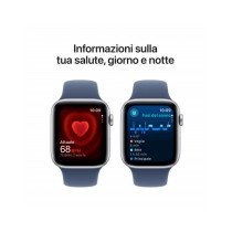 Apple Watch SE GPS 44mm Argento Cassa Alluminio con Denim Sport Band - M/L