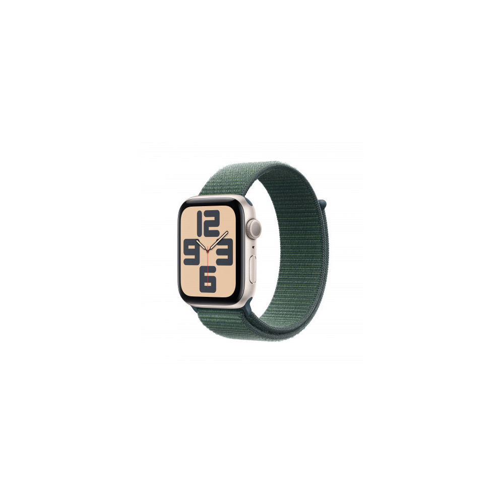 Apple Watch SE GPS 44mm Galassia Cassa Alluminio con Cinturino Sport Loop Lago Verde