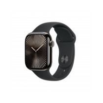 Apple Watch Series 10 GPS + Cellular 42mm Cassa Titanio Ardesia con Nero Sport Band - M/L