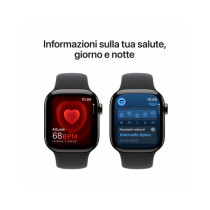 Apple Watch Series 10 GPS + Cellular 42mm Cassa Titanio Ardesia con Nero Sport Band - M/L