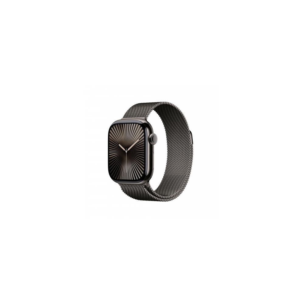 Apple Watch Series 10 GPS + Cellular 42mm Cassa Titanio Ardesia con Slate Milanese Loop