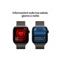 Apple Watch Series 10 GPS + Cellular 42mm Cassa Titanio Ardesia con Slate Milanese Loop