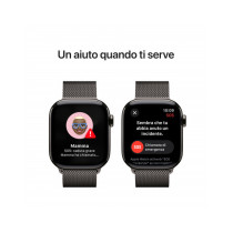 Apple Watch Series 10 GPS + Cellular 42mm Cassa Titanio Ardesia con Slate Milanese Loop