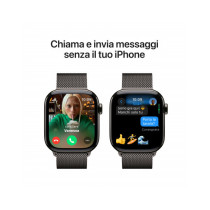 Apple Watch Series 10 GPS + Cellular 42mm Cassa Titanio Ardesia con Slate Milanese Loop