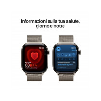 Apple Watch Series 10 GPS + Cellular 42mm Cassa Titanio Naturale con Natural Milanese Loop