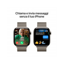 Apple Watch Series 10 GPS + Cellular 42mm Cassa Titanio Naturale con Natural Milanese Loop