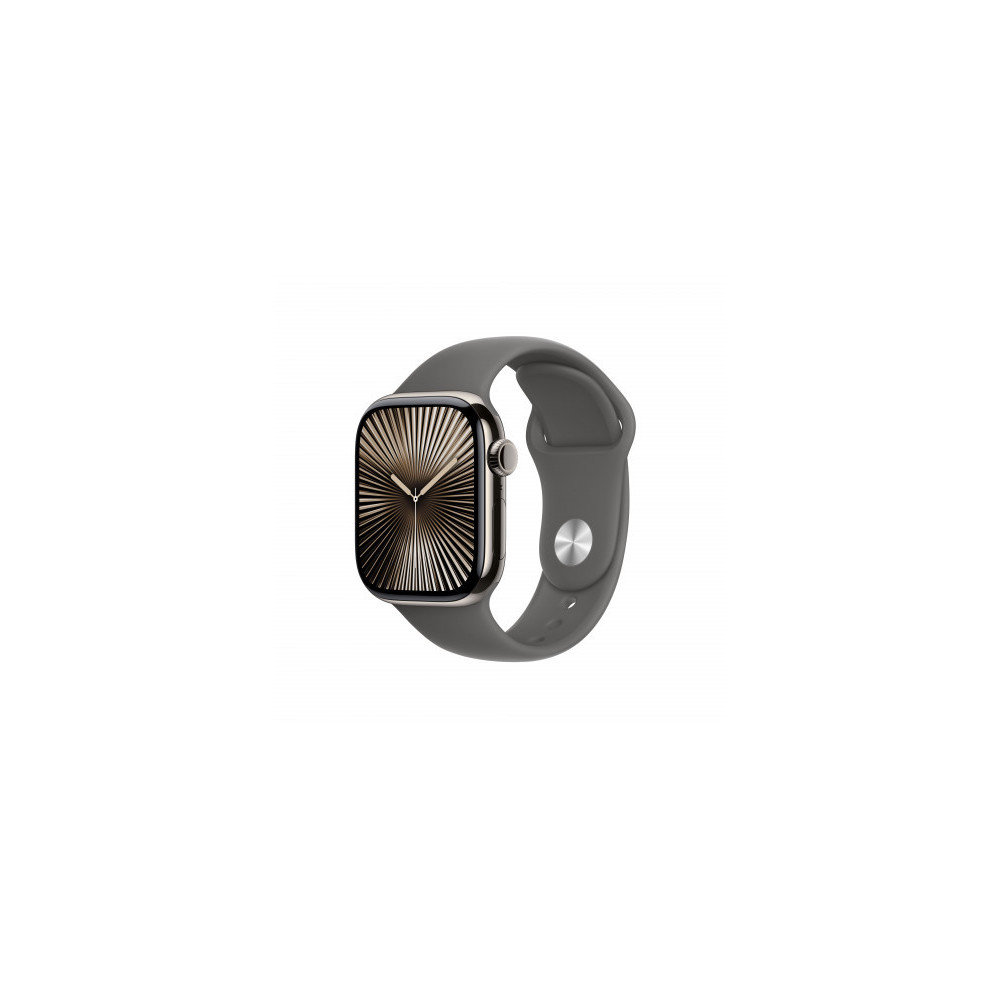 Apple Watch Series 10 GPS + Cellular 42mm Cassa Titanio Naturale con Stone Grey Sport Band - M/L