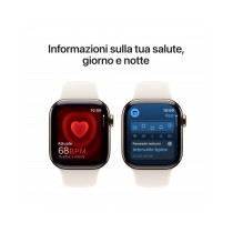 Apple Watch Series 10 GPS + Cellular 42mm Cassa Titanio Oro con Galassia Sport Band - M/L