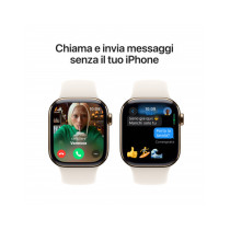 Apple Watch Series 10 GPS + Cellular 42mm Cassa Titanio Oro con Galassia Sport Band - M/L