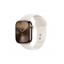 Apple Watch Series 10 GPS + Cellular 42mm Cassa Titanio Oro con Galassia Sport Band - S/M