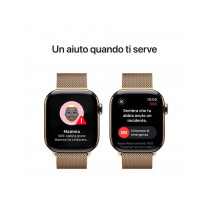 Apple Watch Series 10 GPS + Cellular 42mm Cassa Titanio Oro con Oro Milanese Loop
