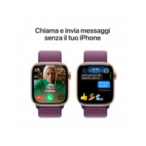 Apple Watch Series 10 GPS + Cellular 42mm Rose Oro Cassa Alluminio con Plum Sport Loop