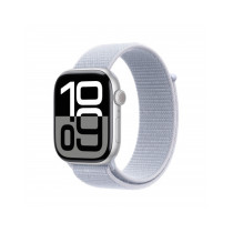 Apple Watch Series 10 GPS + Cellular 46mm Argento Cassa Alluminio con Cinturino Sport Loop Nuvola Blu