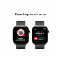 Apple Watch Series 10 GPS + Cellular 46mm Cassa Titanio Ardesia con Slate Milanese Loop - M/L