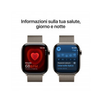 Apple Watch Series 10 GPS + Cellular 46mm Cassa Titanio Naturale con Natural Milanese Loop - M/L