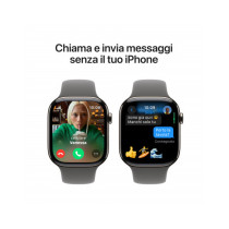 Apple Watch Series 10 GPS + Cellular 46mm Cassa Titanio Naturale con Stone Grey Sport Band - M/L