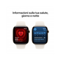 Apple Watch Series 10 GPS + Cellular 46mm Cassa Titanio Oro con Galassia Sport Band - M/L