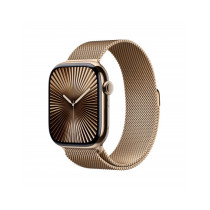 Apple Watch Series 10 GPS + Cellular 46mm Cassa Titanio Oro con Oro Milanese Loop - M/L