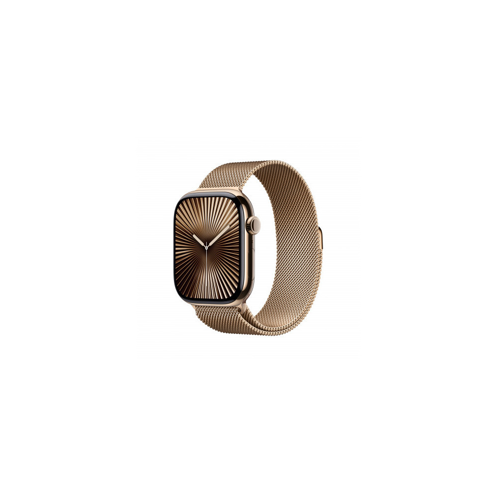 Apple Watch Series 10 GPS + Cellular 46mm Cassa Titanio Oro con Oro Milanese Loop - M/L