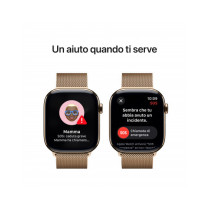 Apple Watch Series 10 GPS + Cellular 46mm Cassa Titanio Oro con Oro Milanese Loop - M/L