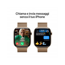 Apple Watch Series 10 GPS + Cellular 46mm Cassa Titanio Oro con Oro Milanese Loop - M/L
