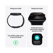 Apple Watch Series 10 GPS 42mm Argento Cassa Alluminio con Cinturino Sport Loop Nuvola Blu
