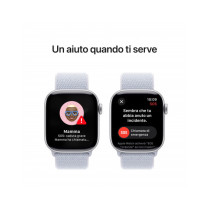 Apple Watch Series 10 GPS 42mm Argento Cassa Alluminio con Cinturino Sport Loop Nuvola Blu