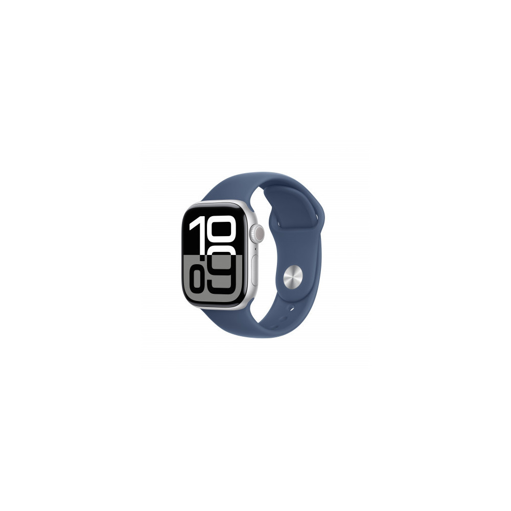 Apple Watch Series 10 GPS 42mm Argento Cassa Alluminio con Denim Sport Band - M/L
