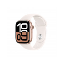 Apple Watch Series 10 GPS 42mm Rose Oro Cassa Alluminio con Cinturino Sport Rosa Fard - M/L