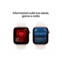 Apple Watch Series 10 GPS 42mm Rose Oro Cassa Alluminio con Cinturino Sport Rosa Fard - M/L