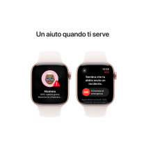 Apple Watch Series 10 GPS 42mm Rose Oro Cassa Alluminio con Cinturino Sport Rosa Fard - M/L